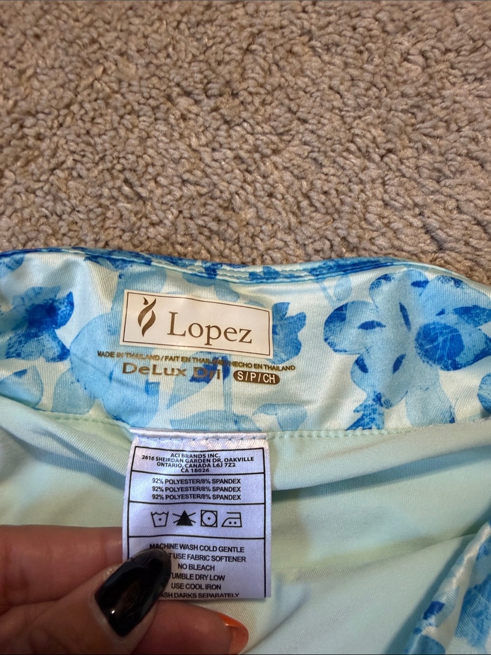 Lopez blue floral golf / tennis skiort small - Picture 6 of 7